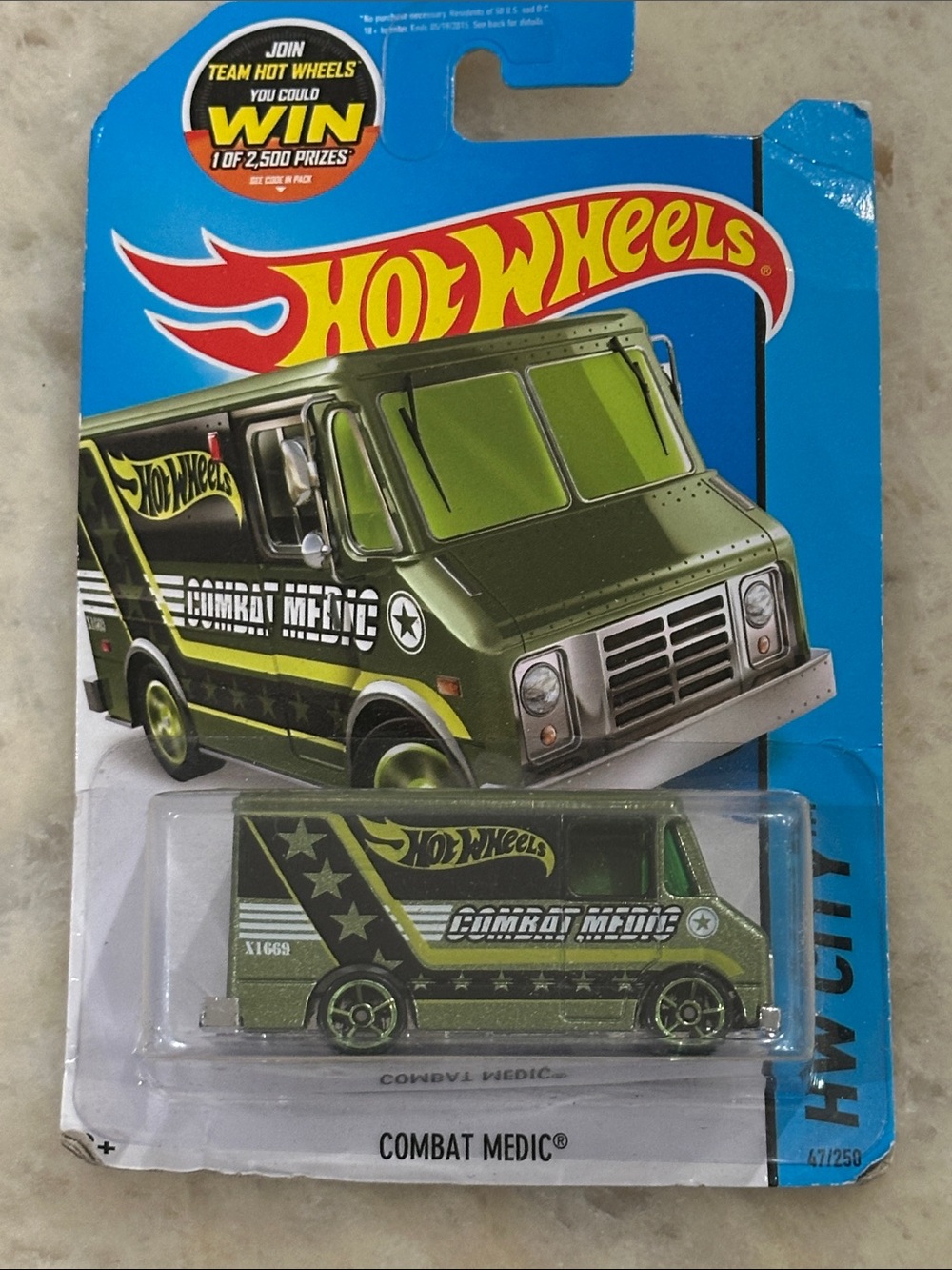 Hot Wheels Combat Medic Green Toy Van - Kids Vehicles